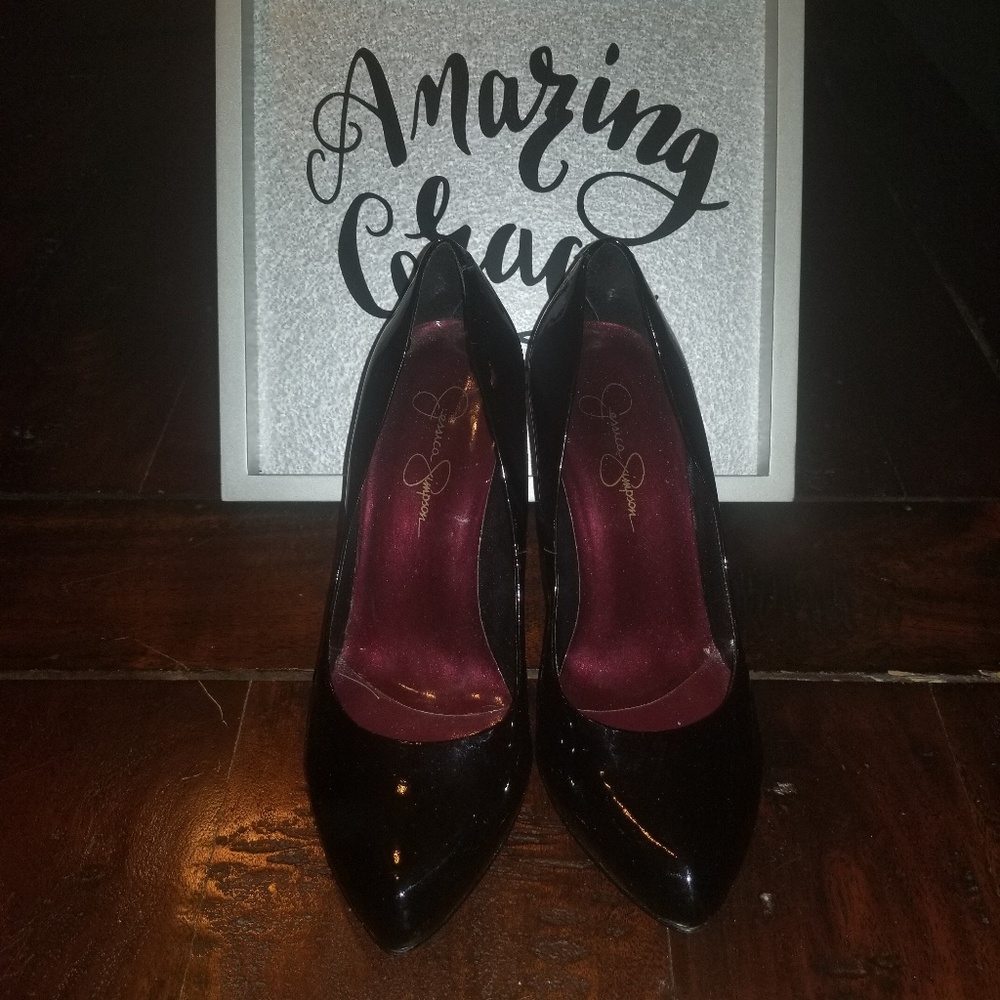 Jessica Simpson Nesco Black Patent 8